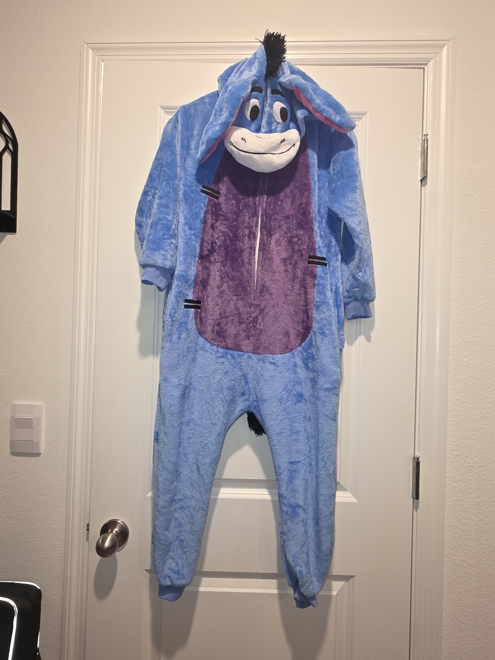 Kids Plush Eeyore One-Piece Hooded onesie - Blue & Purple Disney